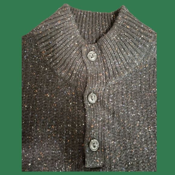 Patagonia Fisherman's Stitch 3 Button Placket Recycled Material Sweater Medium - Picture 8 of 10